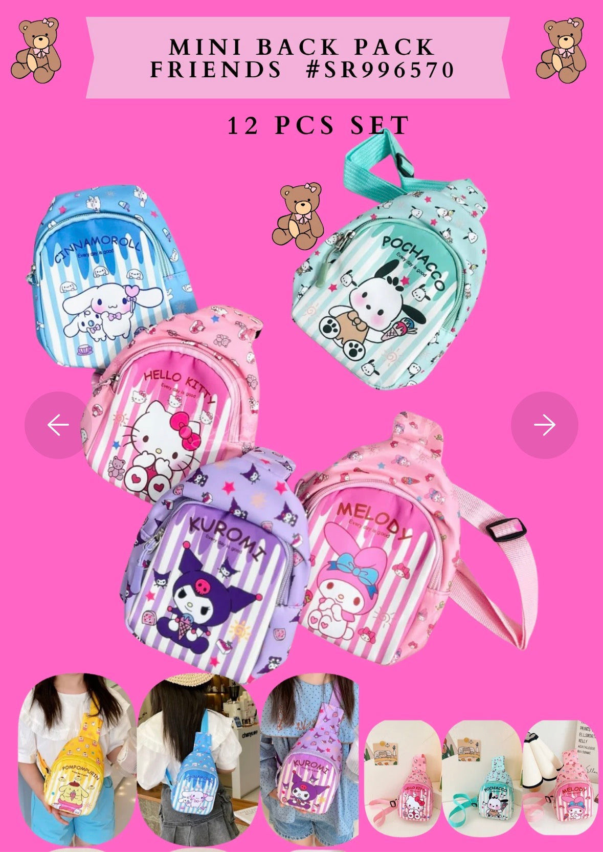 Bolsitas cross bady de niño